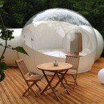 La bulle sur sa terrasse